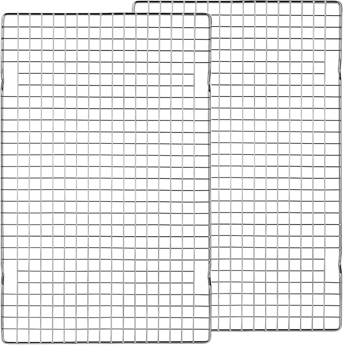 Tebery 2 Pack Heavy-Duty Wire Cooking Rack Baking Racks Fits Half Sheet Pan by Tebery