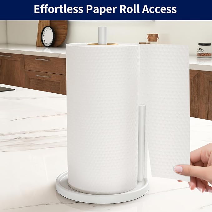 Jesginboo Paper Towel Holder Countertop, Paper Roll Holder - Image 2