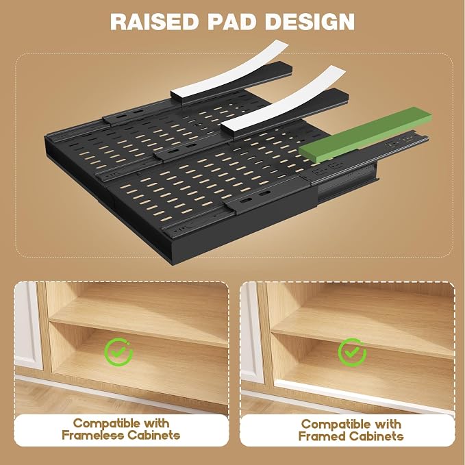 Seinloes 4 Pack Pull Out Cabinet Organizer - Image 3
