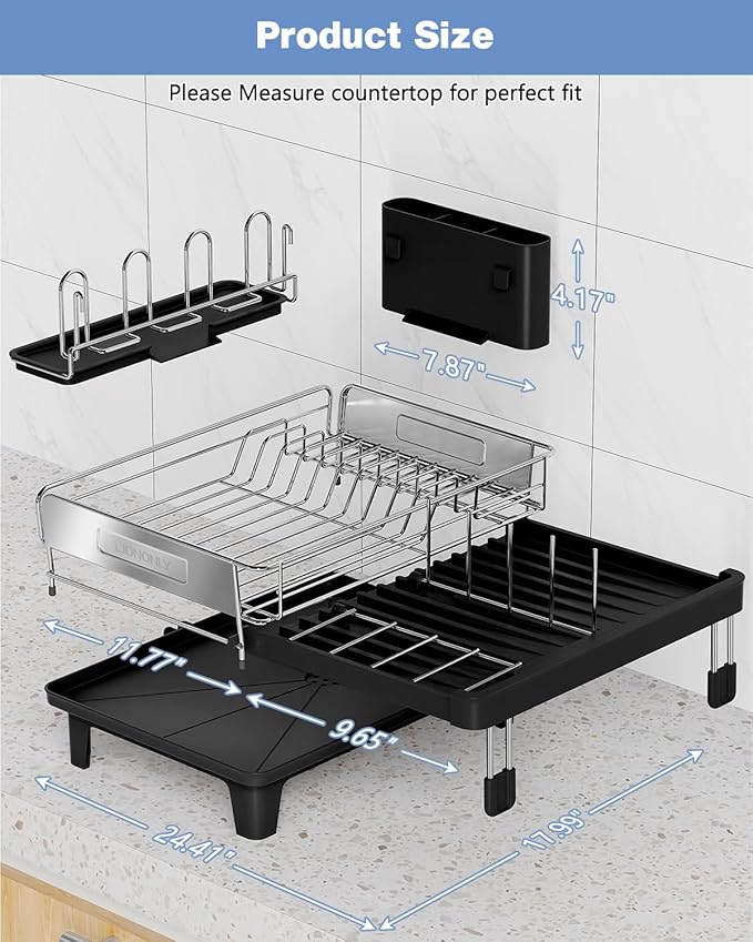 Expandable Dish Drying Rack, Dish Racks - Image 8
