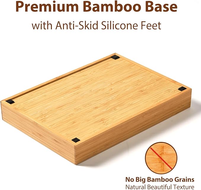Umilife Bamboo Kitchen Drawer Organizer, 9 Inch Silverware Utensils Tray Holder - Image 4