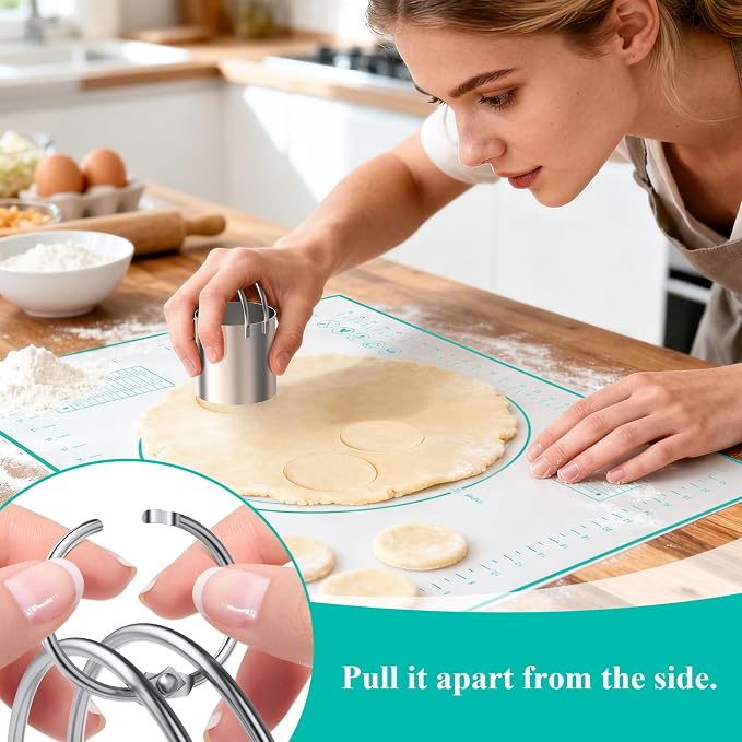 Biscuit Cutter Set, Stainless Steel Pastry Cutter, Pastry Blender, Dough Cutter - Image 5