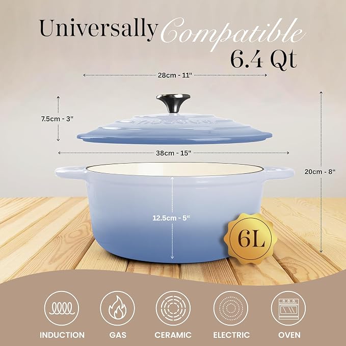 Nuovva Enamelled Cast Iron Dutch Oven Pot - Image 2