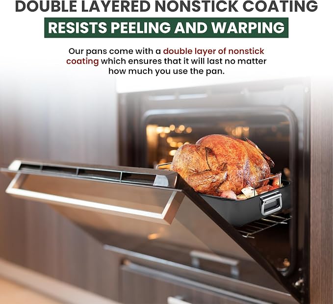 Large Roasting Pan With Rack 12” X 16” - Image 4