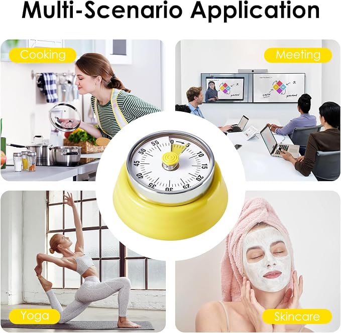 Visual Timer, Teeloray 60-Minute Countdown Timer, Kitchen Timer - Image 7