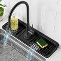 PoYang 17.7 inch Faucet Mat for Kitchen Sink Splash Guard, 7° Slope Silicone by PoYang