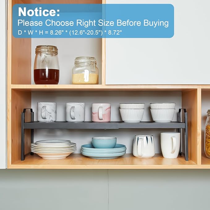 4 Pack Kitchen Cabinet Shelves Organizers, Kitchen Counter Storage Shelf Spice - Image 5