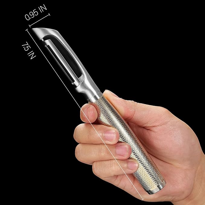 KULUNER Luxury I-Type Vegetable Peeler – 24K Gold Plated Handle, 304 Stainless - Image 4