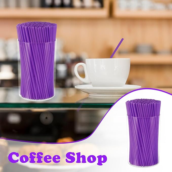 500 Pcs Neon Purple Acrylic Coffee Stirrers Set - Image 5