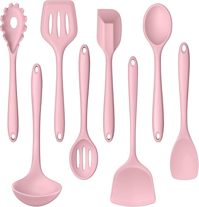 LIANYU Kitchen Silicone Utensils Set, Heat Resistant Kitchen Gadgets Include by LIANYU