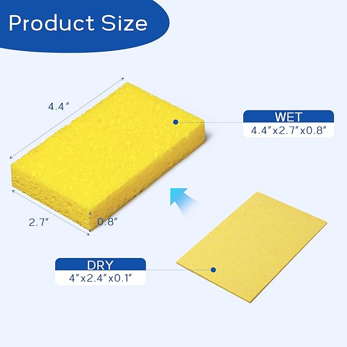 ARCLIBER Cellulose Sponges, Heavy Duty Scrub Kitchen Sponge No Scratching - Image 2
