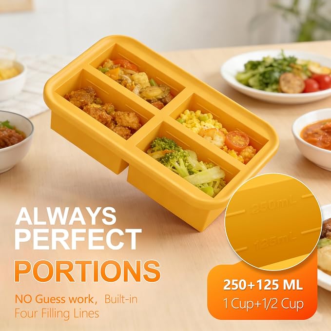 Bangp Silicone Freezer Tray for Soup Ice Cubes, 1-Cup Freezing Tray - Image 7