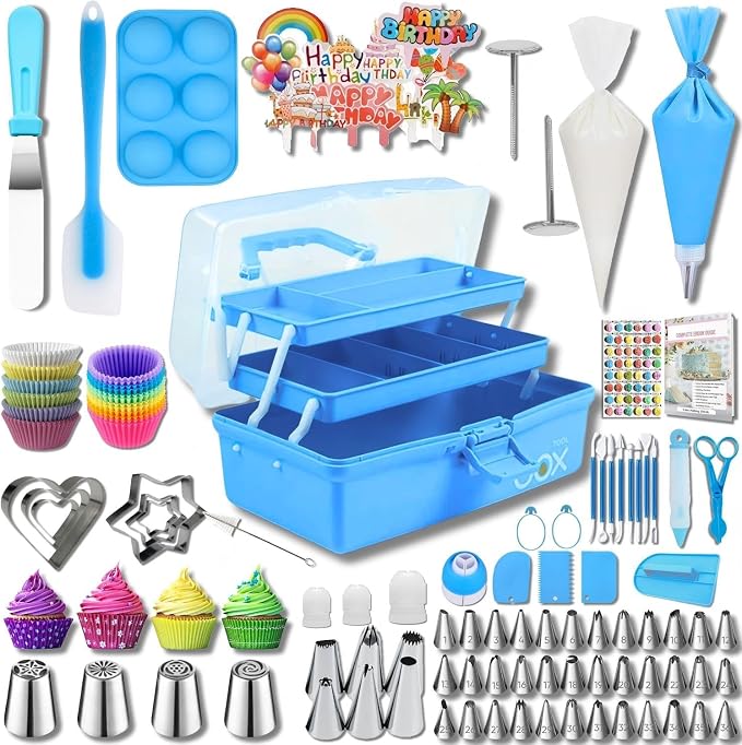 Cake Decorating Tools Supplies Kit: 274pcs Baking Accessories by CreamFrostingandCookieDeco