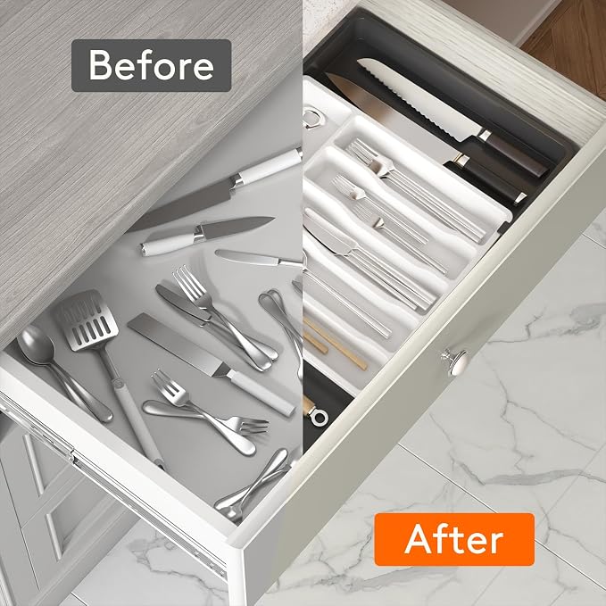 Lifewit Silverware Drawer Organizer, Expandable Utensil Tray - Image 5