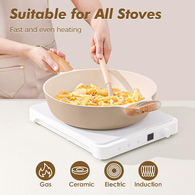 SENSARTE Ceramic Nonstick Frying Pan Skillet - Image 4