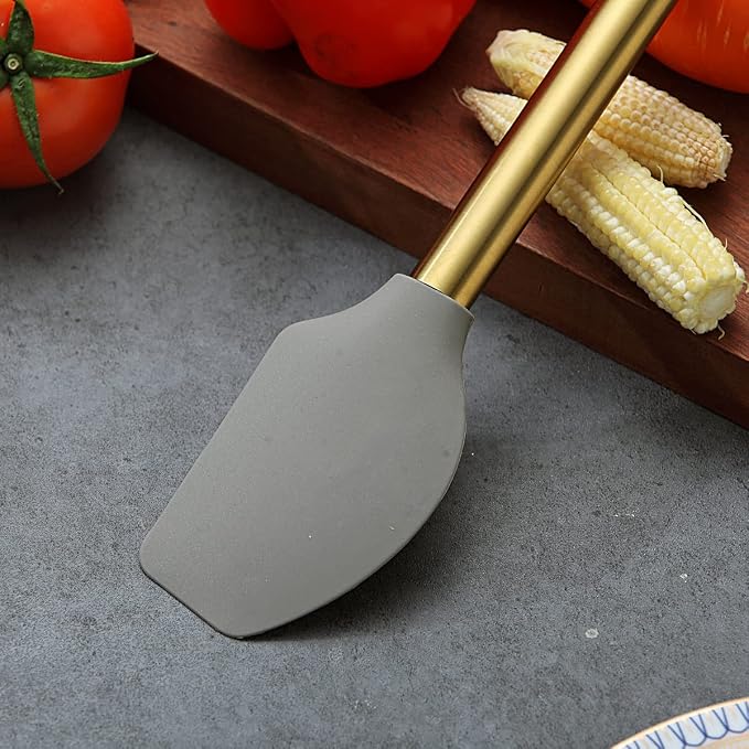 Gold Spatulas, Berglander Non-stick Silicone Flexible Scrapers Baking Mixing - Image 4