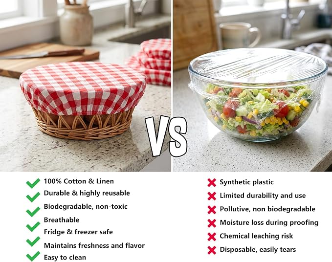 Reusable Bowl Covers, 5 Size Stretch Cloth Bowl Covers - Image 3