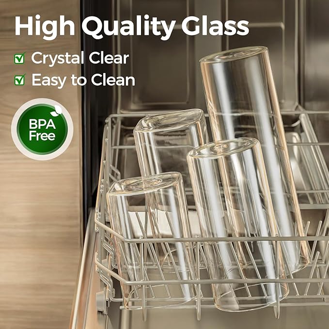 ComSaf 0.5 Qt Glass Food Storage Jars Set of 9, Pantry Organization Jar - Image 4