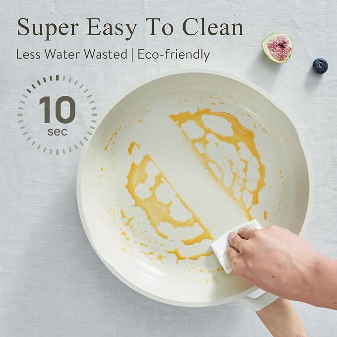 22 Pcs Pots and Pans Set Non Stick Non-Toxic Ceramic Kitchen Cookware Sets - Image 2