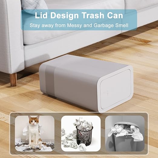 3 Pack 10 Liter / 2.6 Gallon Bathroom Trash Can, Small Trash Can - Image 5