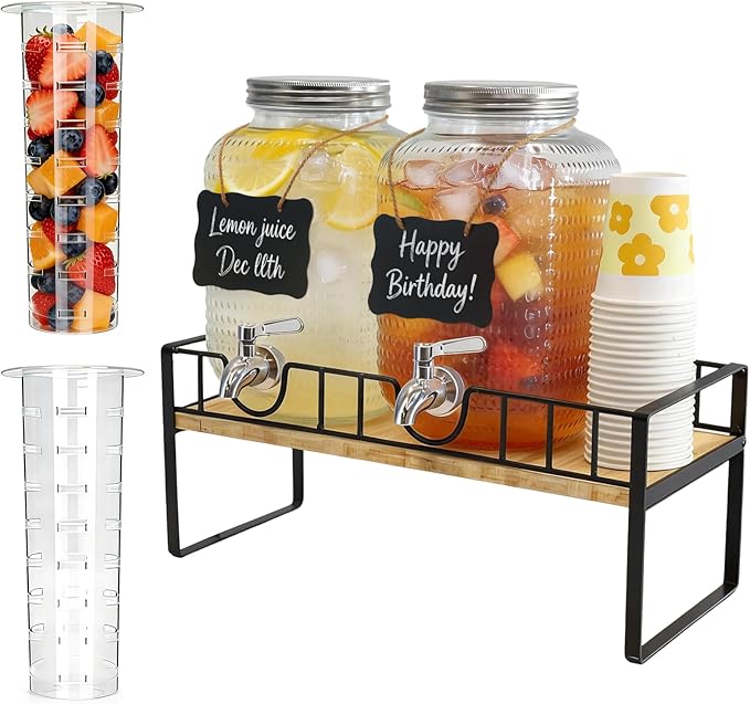 Hassky Extra Wider Glass Drink Dispensers by HASSKY