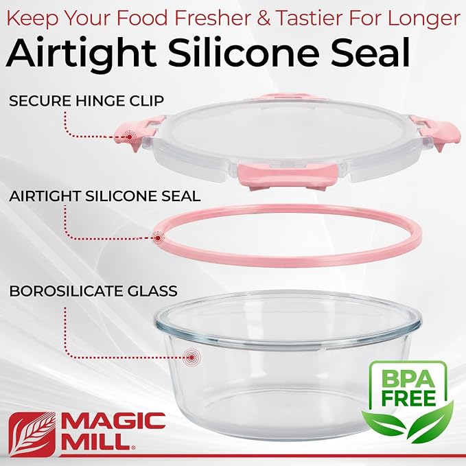 Magic Mill Premium Borosilicate Glass Food Storage Containers - Image 3