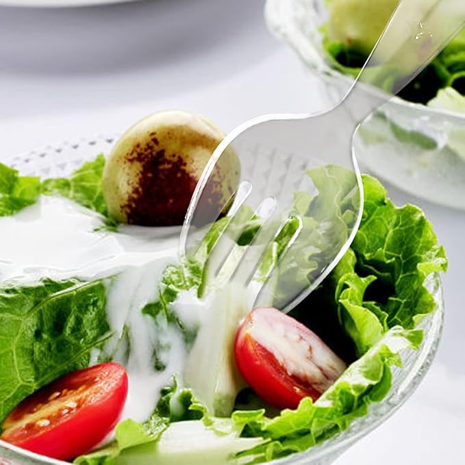 PARTY BARGAINS Disposable Clear Plastic Serving Forks 8.75 Inch – Heavy Duty - Image 5