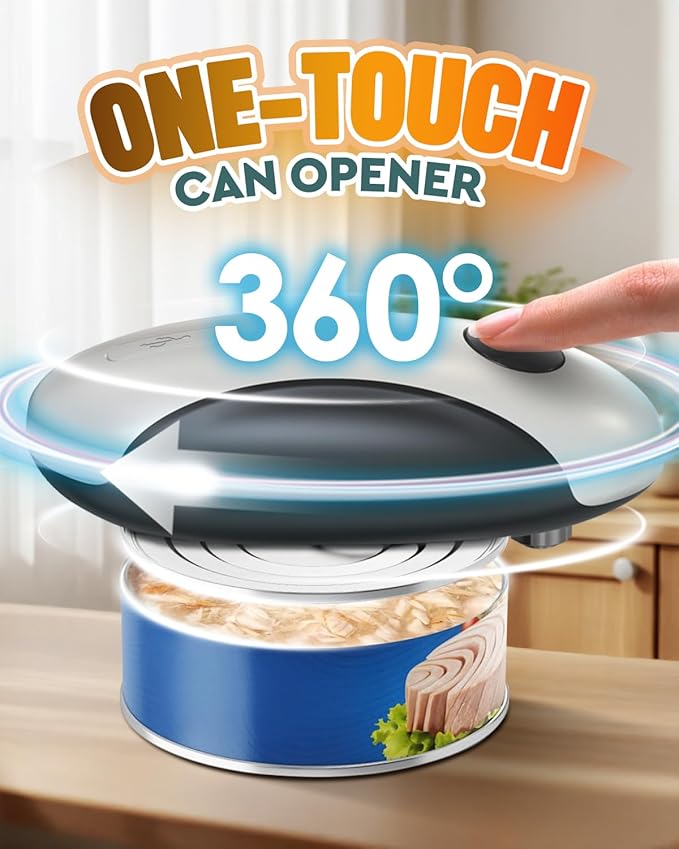 Zoomsnail Electric Can Opener, Automatic Rechargeable Can Openers - Image 2