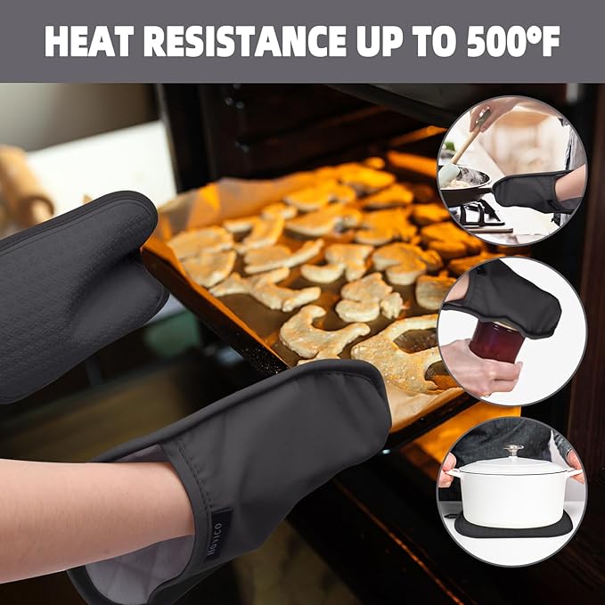 Hovico 2PCS Silicone Pot Holders, Oven Mitts Heat Resistant Hot Pads - Image 5