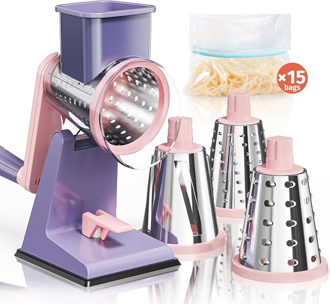 Upgraded Rotary Cheese Grater by Nexsujo