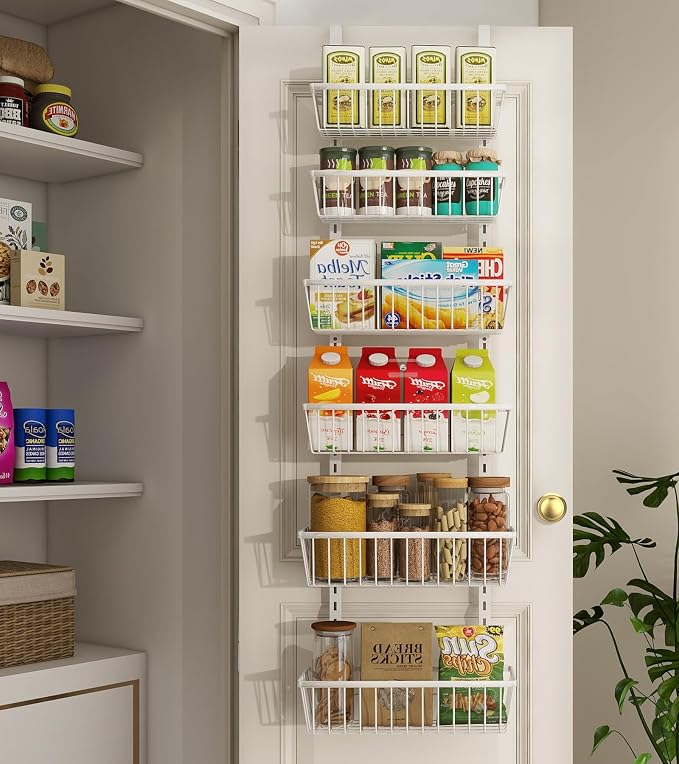Mefirt 12 Inch Wide Narrow Over The Door Pantry Organizer, Pantry Organization by Mefirt
