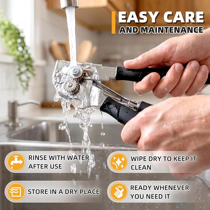 Manual Can Opener, Easy-Grip Hand Crank Can Opener - Image 5