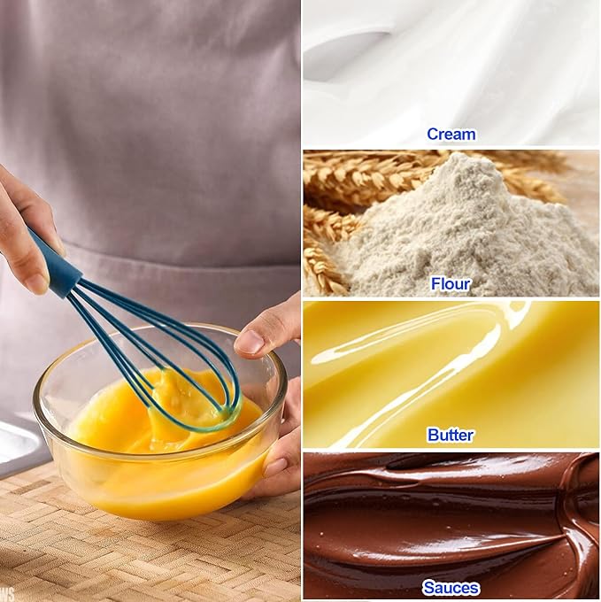 10-Piece Mini Multicolor Silicone Whisks, Heat-Resistant Up to 500°F - Image 5