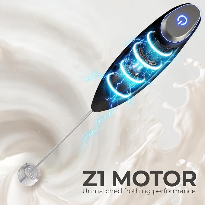 Zulay Kitchen Patented Tornado Triple Whisk Milk Frother - Image 6