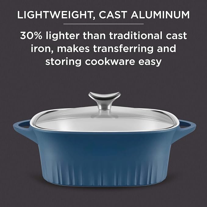 CorningWare QuickHeat 3.2-QT Cast Aluminum Roaster - Image 4