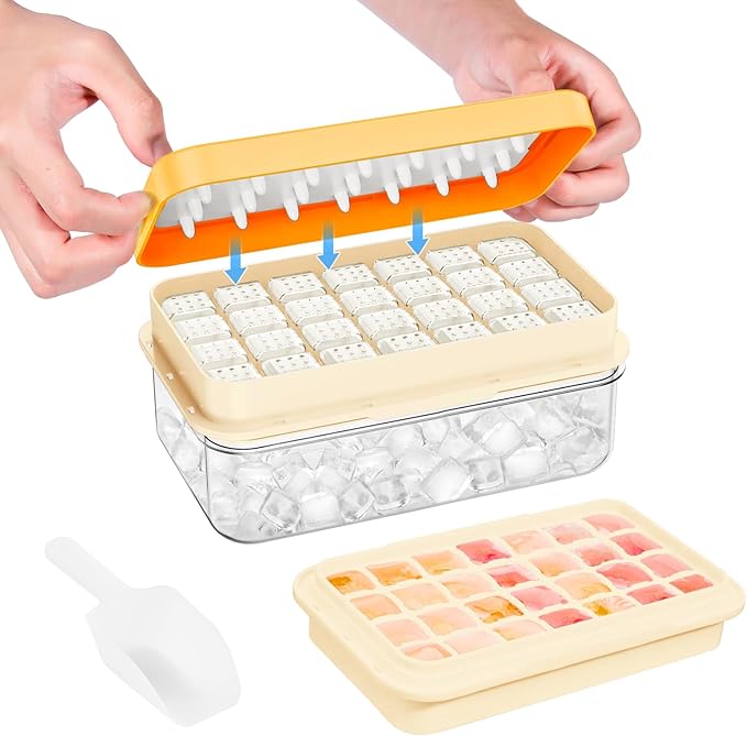 Ice Cube Tray with Lid and Bin, Ice Trays by PHINOX