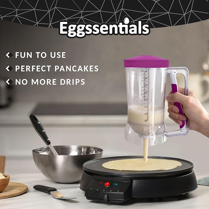 Eggssentials – Batter Dispenser Mess-Free, Squeeze Handle, Waffles & More – - Image 2