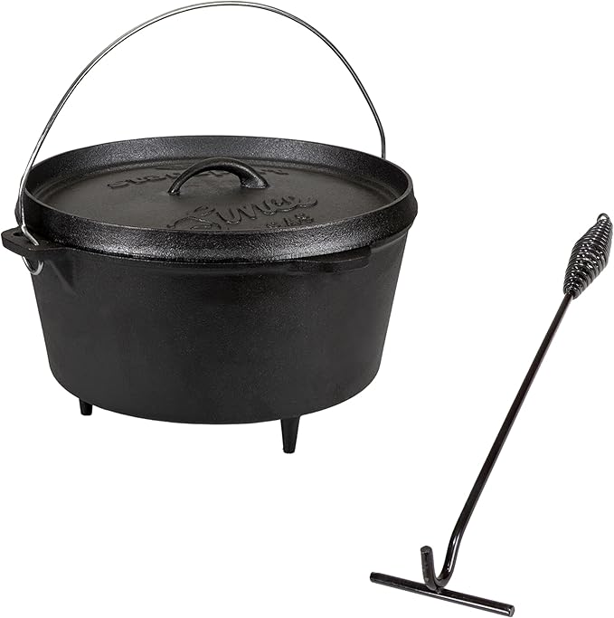 Stansport Pre-Seasoned Cast Iron Dutch Oven by Stansport
