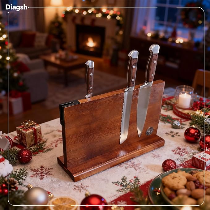 Knife Set with Block, Magnetic Knife Block Set with Knives - Image 8