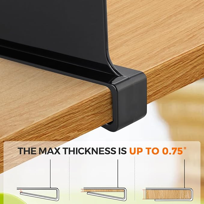 JOY DECOR 6 Pack Acrylic Matte Black Shelf Dividers - Image 3