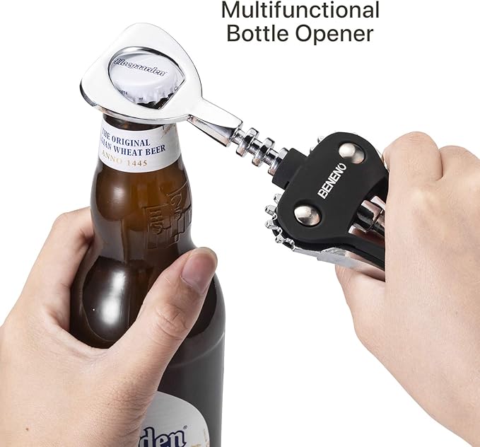 Beneno Wine Opener, Zinc Alloy Premium Wing Corkscrew - Image 5