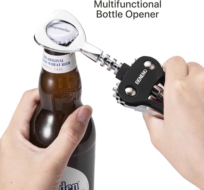 Beneno Wine Opener with Stainless Steel Wine Foil Cutter - Image 5