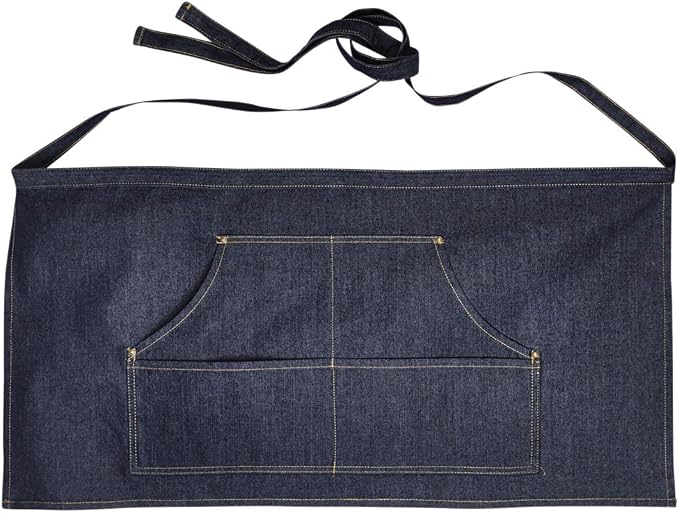 Unisex Jeans Stitch Denim Waist Apron OS INDIGO DENIM - Image 2