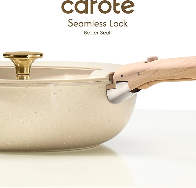 CAROTE 25PCS Ceramic Cookware Set, Pots and Pans set Non Stick, RV Kitchen - Image 7