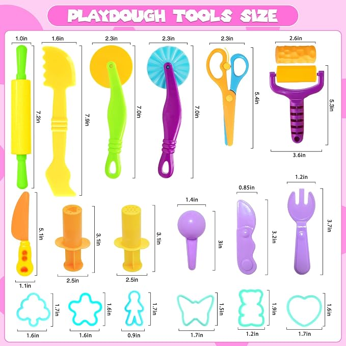 Playdough Tools Set, Creative Play Dough Accessories - Image 3