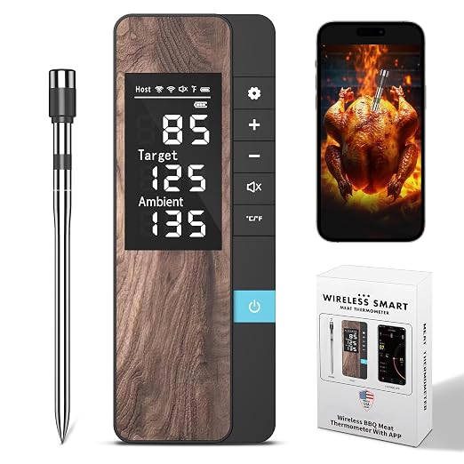 Wireless Meat Thermometer-Multi Sensors Digital Food Thermometer by PRAVETTE