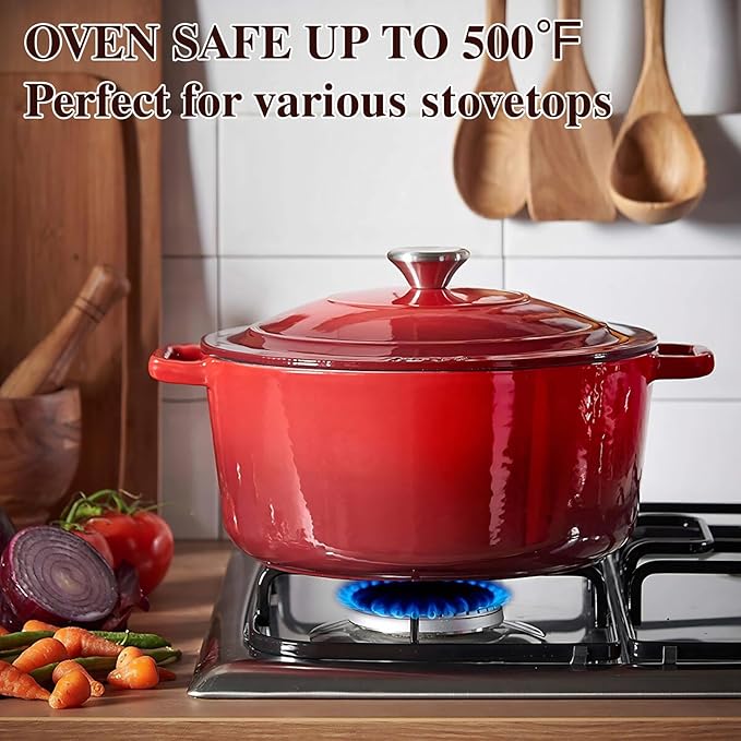 Umite Chef 7QT Enameled Cast Iron Dutch Oven - Image 7