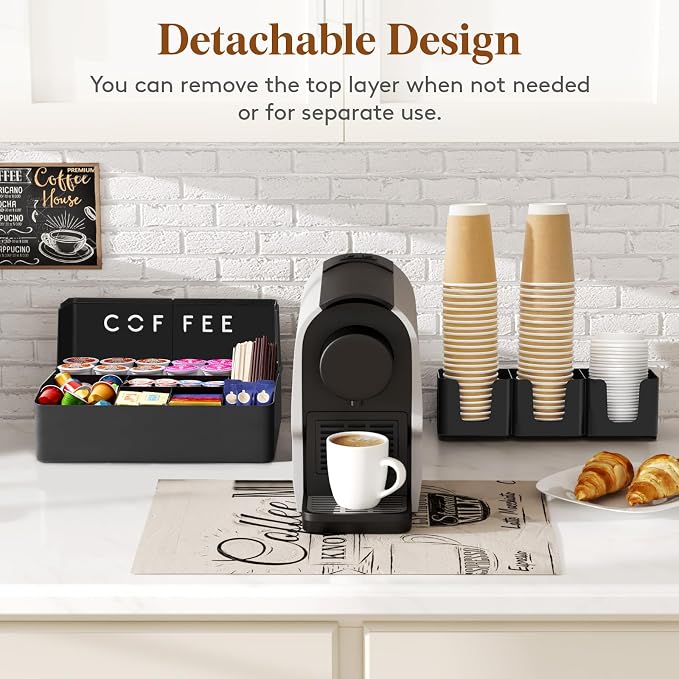 Lifewit 2-tier Coffee Station Organizer Caddy - Image 6