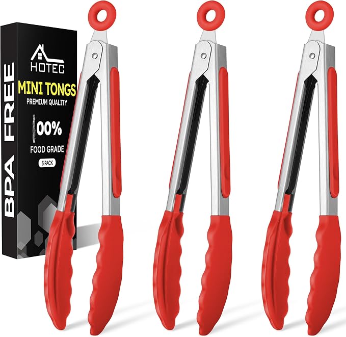 Hotec Mini Silicone Kitchen Tongs by Hotec