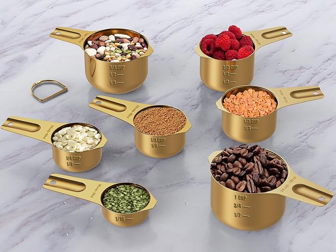 Wildone Copper Plated Measuring Cups & Spoons Set of 21 - Image 4